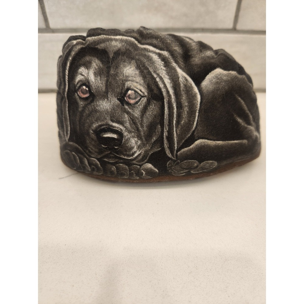 Vtg. Black Lab Dog Pupper Weight Paperweight The Toy Works Leslie Anderson 2003